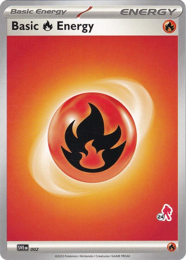 Basic Fire Energy (002) (Armarouge Stamp #24) [Battle Academy 2024] For Discount