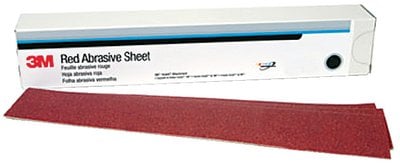 3M - Hookit Red Abrasive Sheet - P180 Grit - 2-3 4 inch x 16-1 2 inch - 25 Pack - 01179 Online now